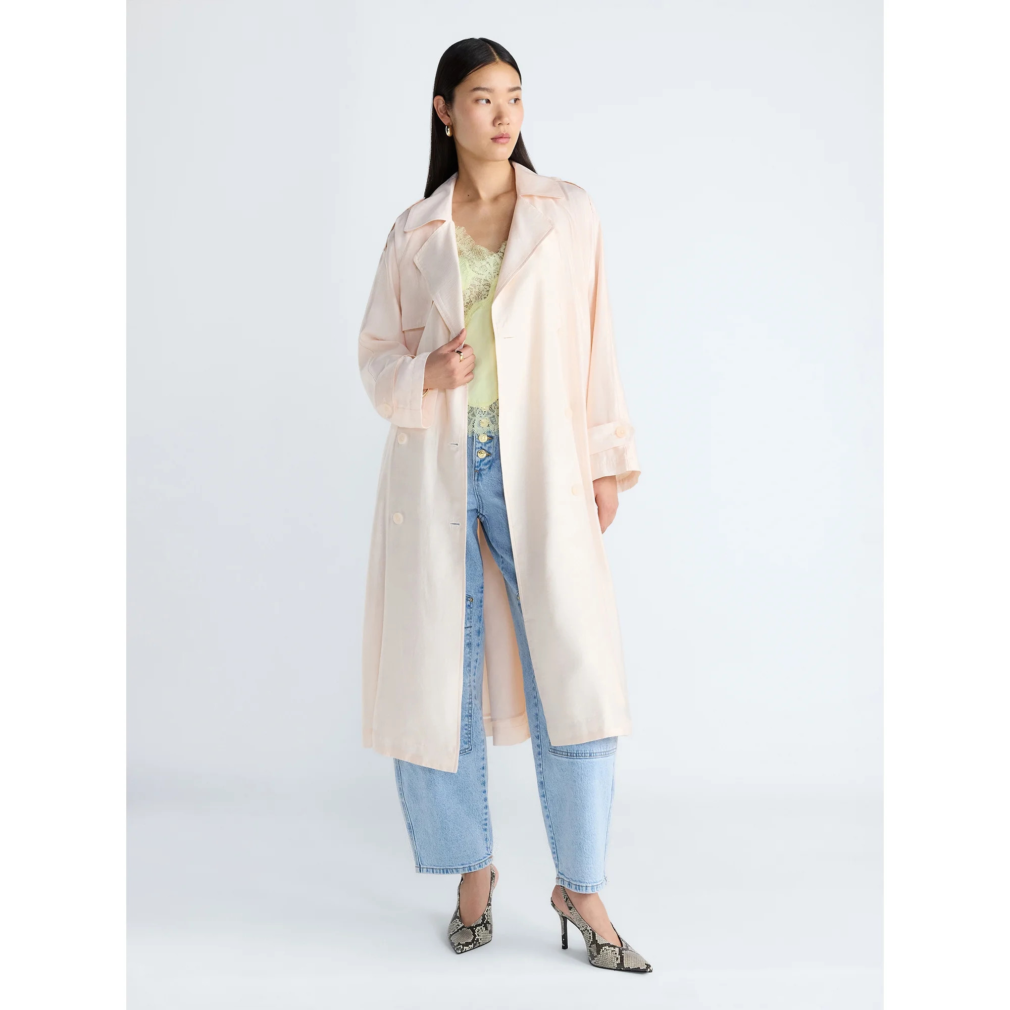 Devil Wears Prada Scoop Collection Women’s and Women's Plus Trench Coat, Sizes XS-4X | Walmart (US)