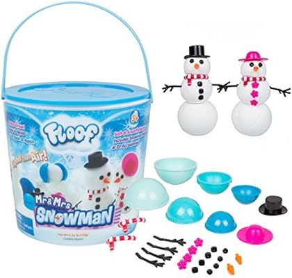 Play Visions Floof Modeling Clay - Reuseable Indoor Snow - Mr. & Mrs Snowman Set With Endless Cre... | Amazon (US)