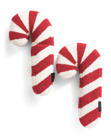 2pk 8x16 Candy Cane Shaped Pillows | Marshalls