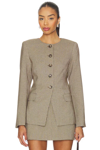 ASTR the Label Bellmere Jacket in Brown Houndstooth from Revolve.com | Revolve Clothing (Global)