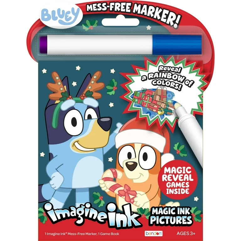 Bluey Christmas Holiday 10-Page Imagine Ink Coloring Book, Paperback by Bendon | Walmart (US)