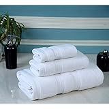 Waterford Cotton White Towel Set of 3, Cotton Premium & Luxury Towels Bathroom Sets, 1 Bath Towel 27 | Amazon (US)