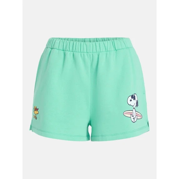 Peanuts, Young Adult Women’s High Rise Graphic Short, Surfer Snoopy, Sizes XXS-XXL | Walmart (US)