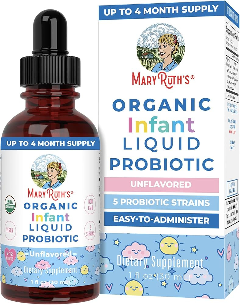 MaryRuth Organics USDA Organic Infant Liquid Probiotic Drops | Baby Essentials | Probiotics for I... | Amazon (US)