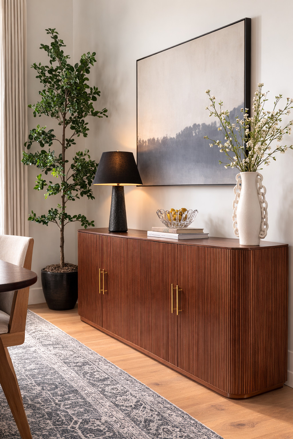 Dining Room Styling Inspo
 
sideboard, tree, lamp, vase, bowl, rug, modern, neutral, home decor, Hernest, Z Gallerie, Amazon, Wayfair 

 #LTKHome