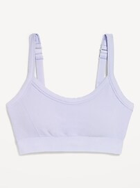 Light Support Fluid Seamless Ribbed Sports Bra | Old Navy (US)