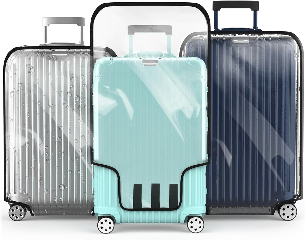 Suitcase Covers For Luggage, 28 Inch Clear PVC Luggage Covers Protector Full Thicken Transparent ... | Amazon (US)