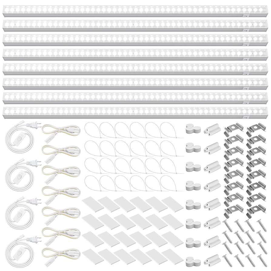 Barrina T5 Grow Lights, 5000K Full Spectrum Plant Growing Lights, 2ft 80W (8 x 10W, 500W Equivale... | Amazon (US)