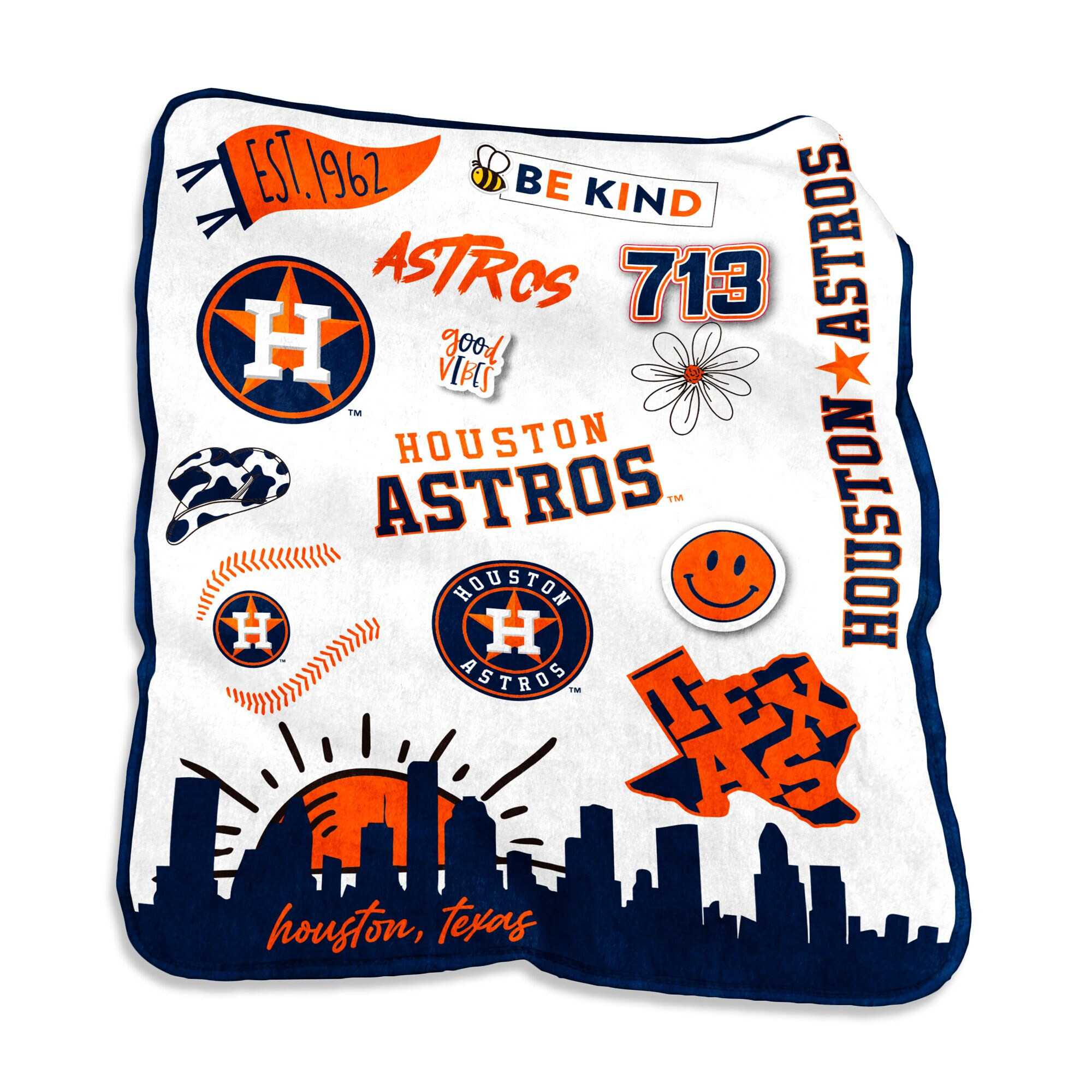 Houston Astros 50'' x 60'' Native Raschel Plush Throw Blanket | Lids