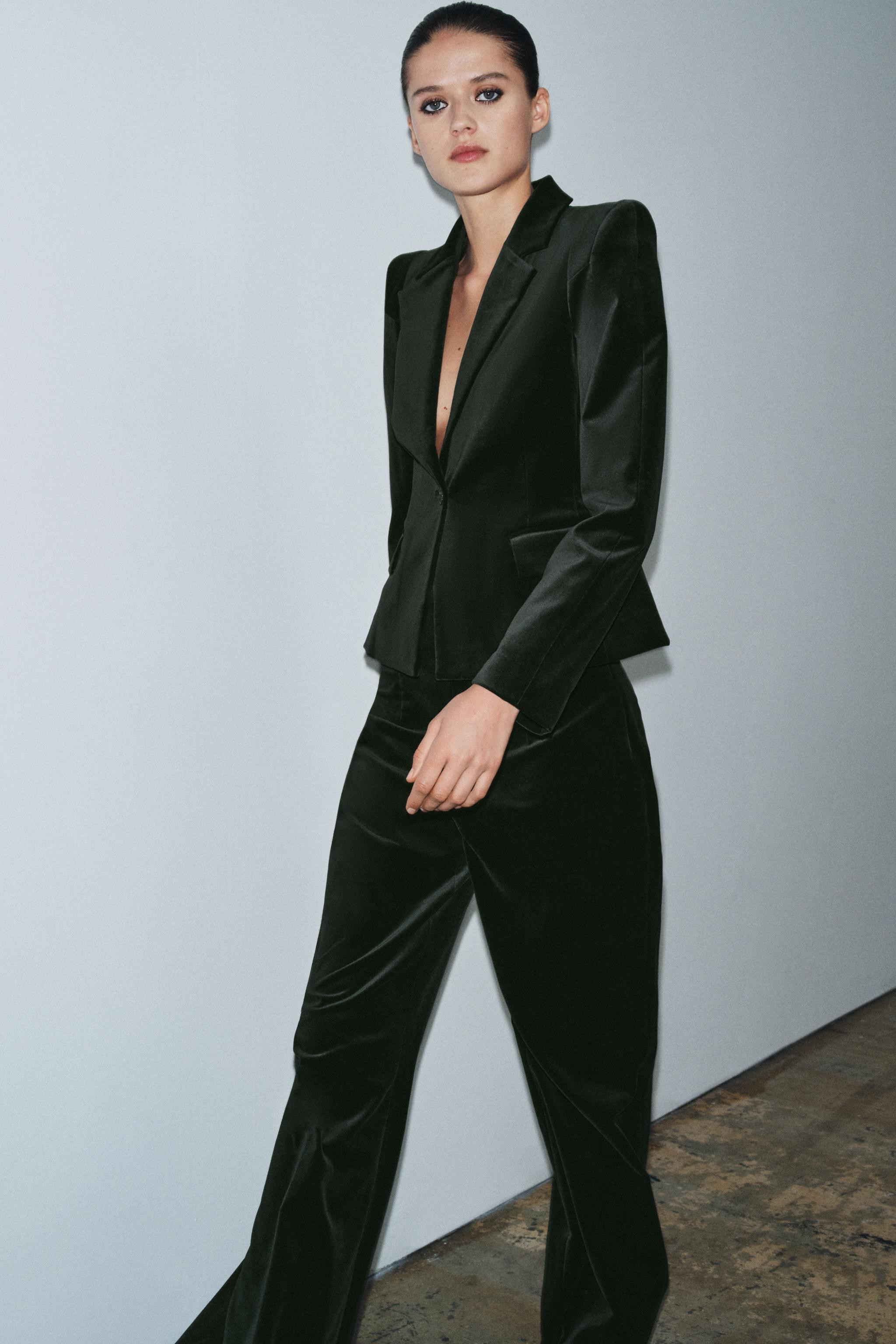TAILORED VELVET BLAZER ZW COLLECTION | Zara US