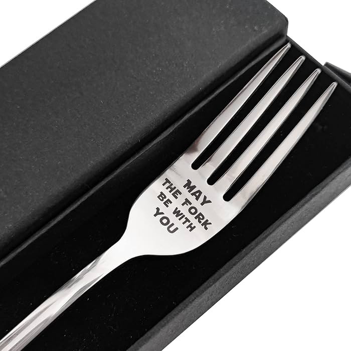 May The Fork Be With You Gift For StarWars Fans Laser Engraved Stainless Steel Fork with Gift Box | Amazon (US)