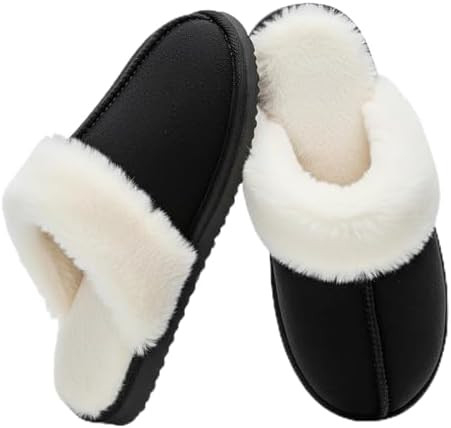 Fuzzy Slippers for Women Cozy Faux Fur House Shoes Winter Warm Memory Foam Slippers for Indoor an... | Amazon (US)