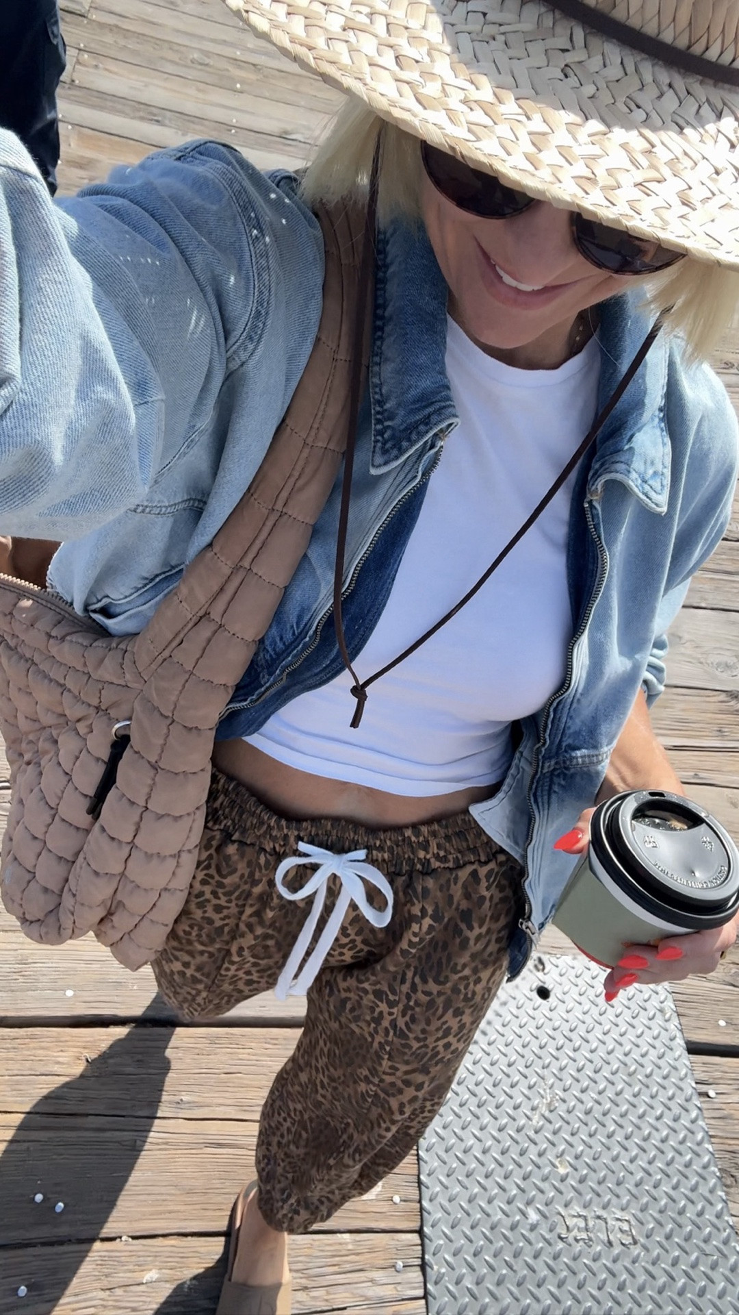 These sweatpants 👌 probably top 3 BEST finds ever on Amazon! Fit tts 
Size down in denim jacket

#LTKmomlife #LTKootd #LTKOver40