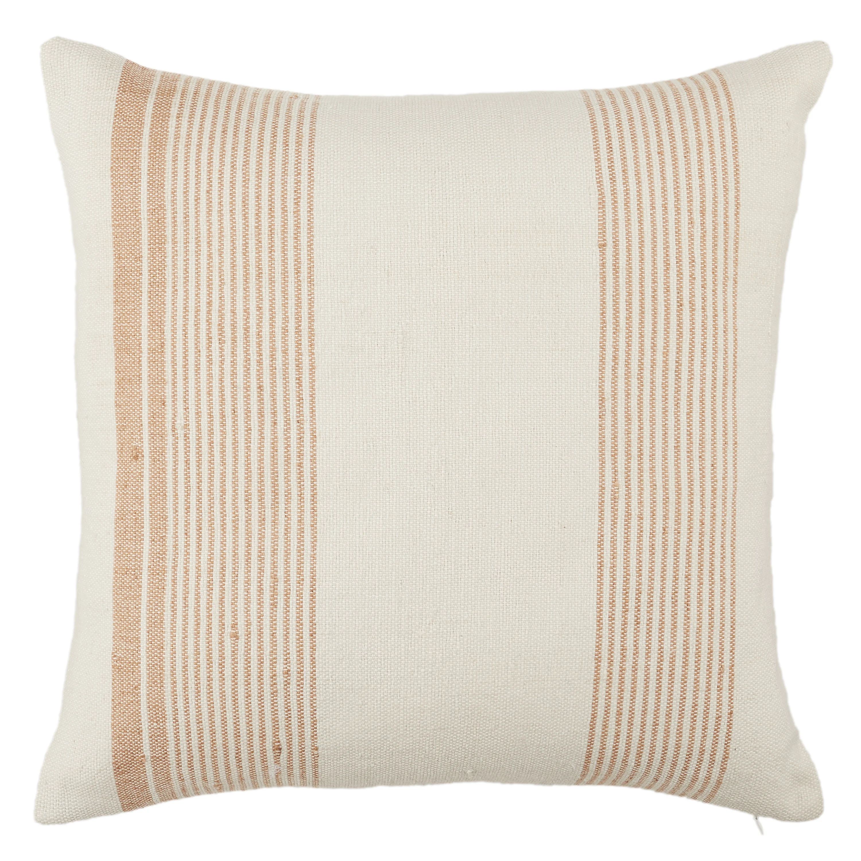 Tan/Ivory Havant Striped Indoor/Outdoor Throw Pillow | Wayfair North America