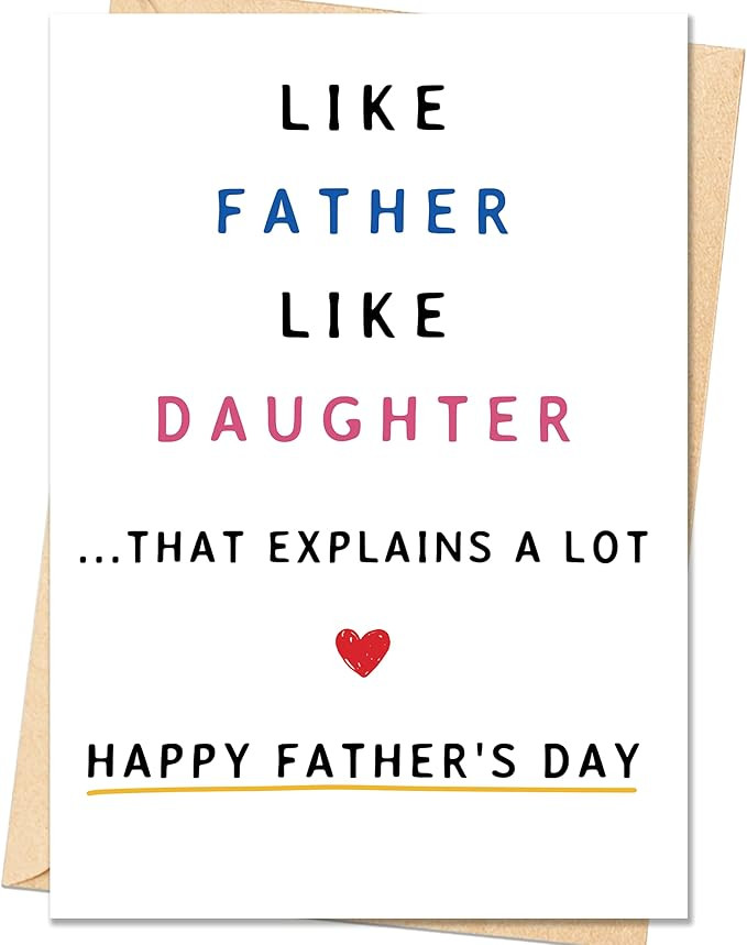 IDU Fathers Day Card, Funny Fathers Day Cards Gifts Decorations for Dad from Daughter, Happy Fath... | Amazon (US)