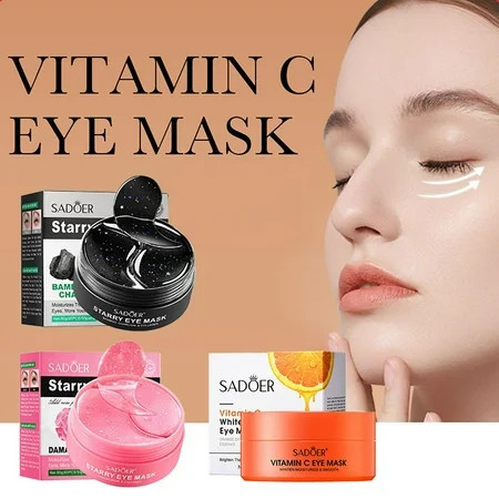 Naturals Under Eye Patches - Under Eye Masks for Dark Circles And Puffiness, Collagen Eye Gel Pads Moisturizing & Reducing Wrinkles, Eye Skin Care Products, Vitamin C, Rose, Bamboo Charcoal 3Pcs | Walmart (US)