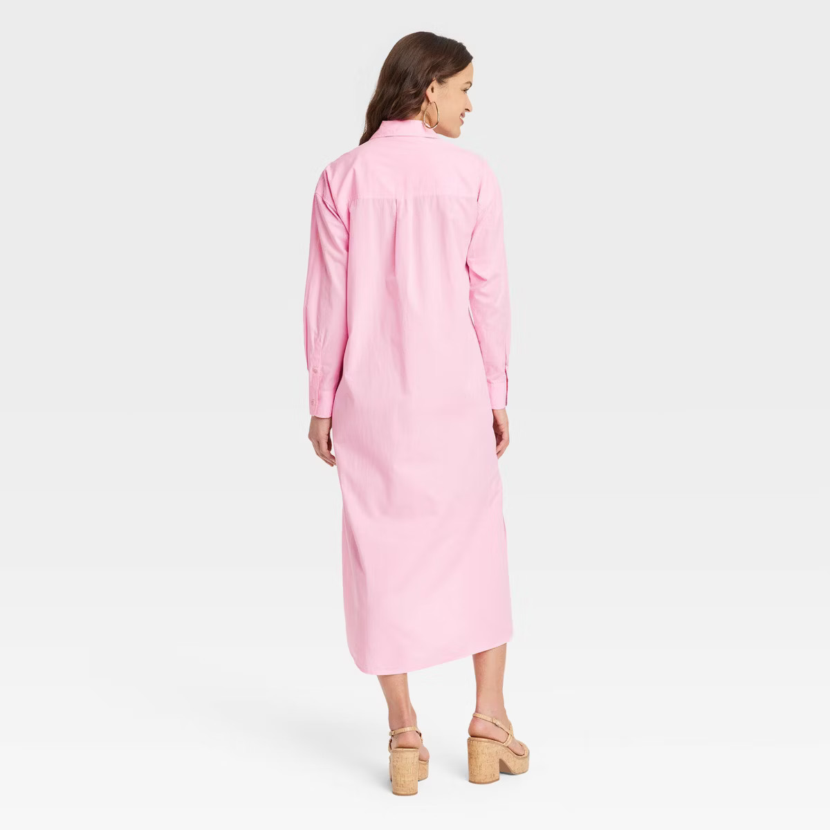 Women's Long Sleeve Cinch Waist Maxi Shirtdress - Universal Thread™ | Target