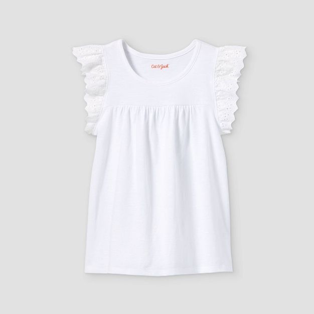 Girls' Slub-Knit Eyelet T-Shirt - Cat & Jack™ | Target