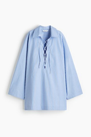 H & M - Lace Up Shirt Dress - White | H&M (AU)