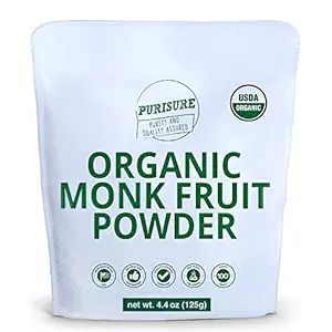Organic Monk Fruit Sweetener, 125g (4.41oz) 400 Servings, No Fillers Pure USDA Organic Monk Fruit... | Amazon (US)