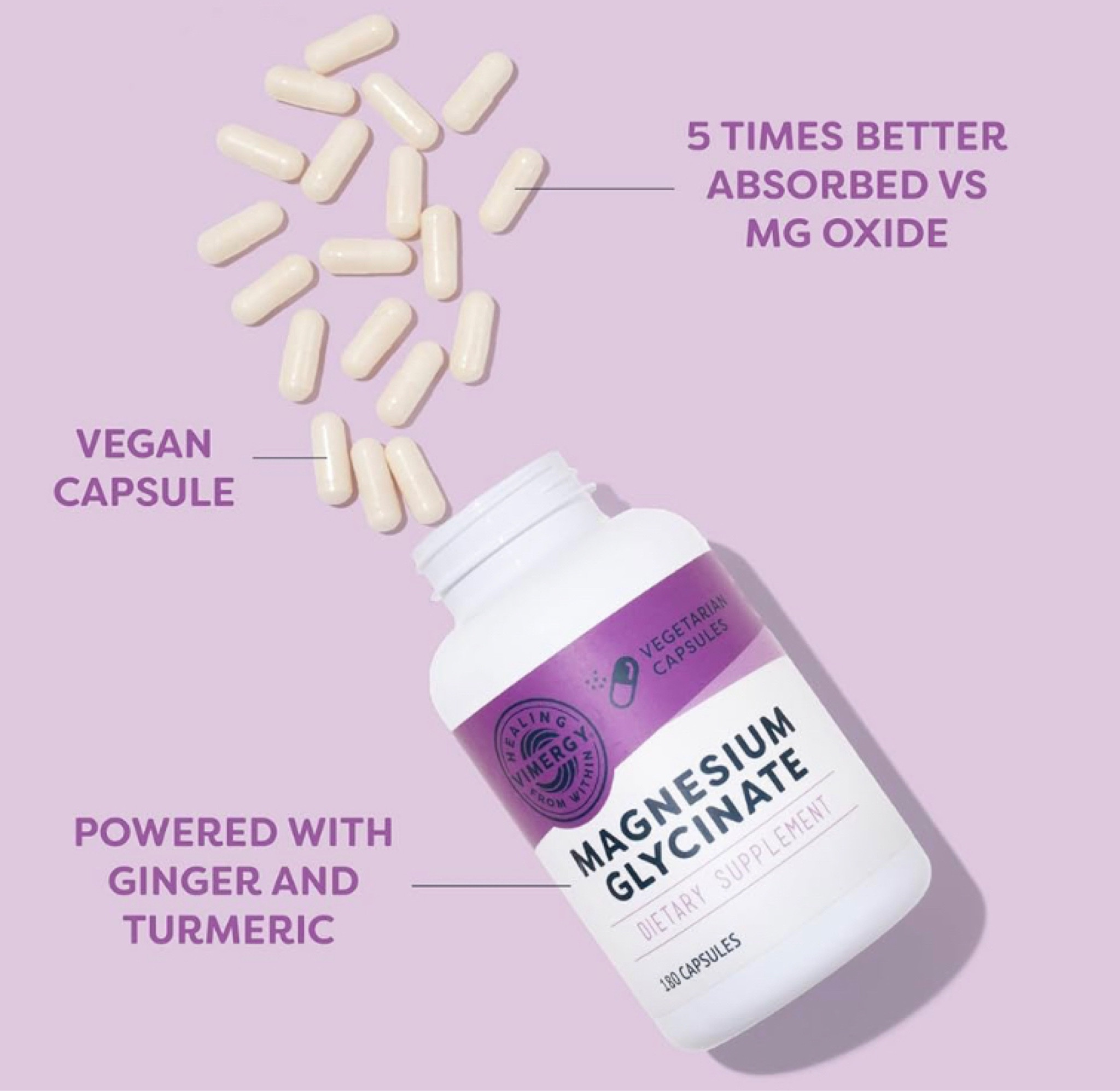 Vimergy Magnesium Glycinate, 90 Servings – with Turmeric & Ginger - Promotes Relaxation & Sleep – Supports Bone, Muscle & Heart Health - Gluten-Free, Kosher, Vegan & Paleo Friendly, Capsule #supplements #organic #health #sleep #lowerbloodpressure 

#LTKfitness #LTKbeauty #LTKsalealert