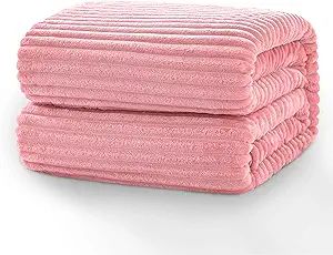 SE SOFTEXLY Striped Throw Blanket Queen Size, Warmer Fleece Blanket for All Season, Lightweight M... | Amazon (US)