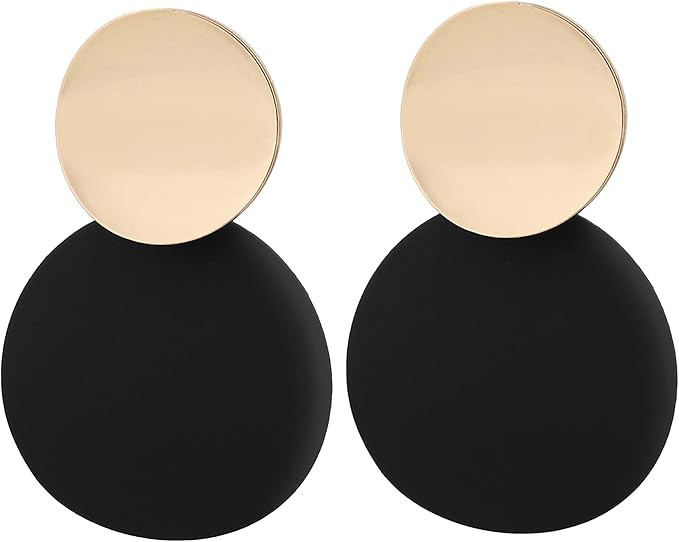 Round Dangle Earrings for Women - Colorful Earrings - Choice of Color | Amazon (US)