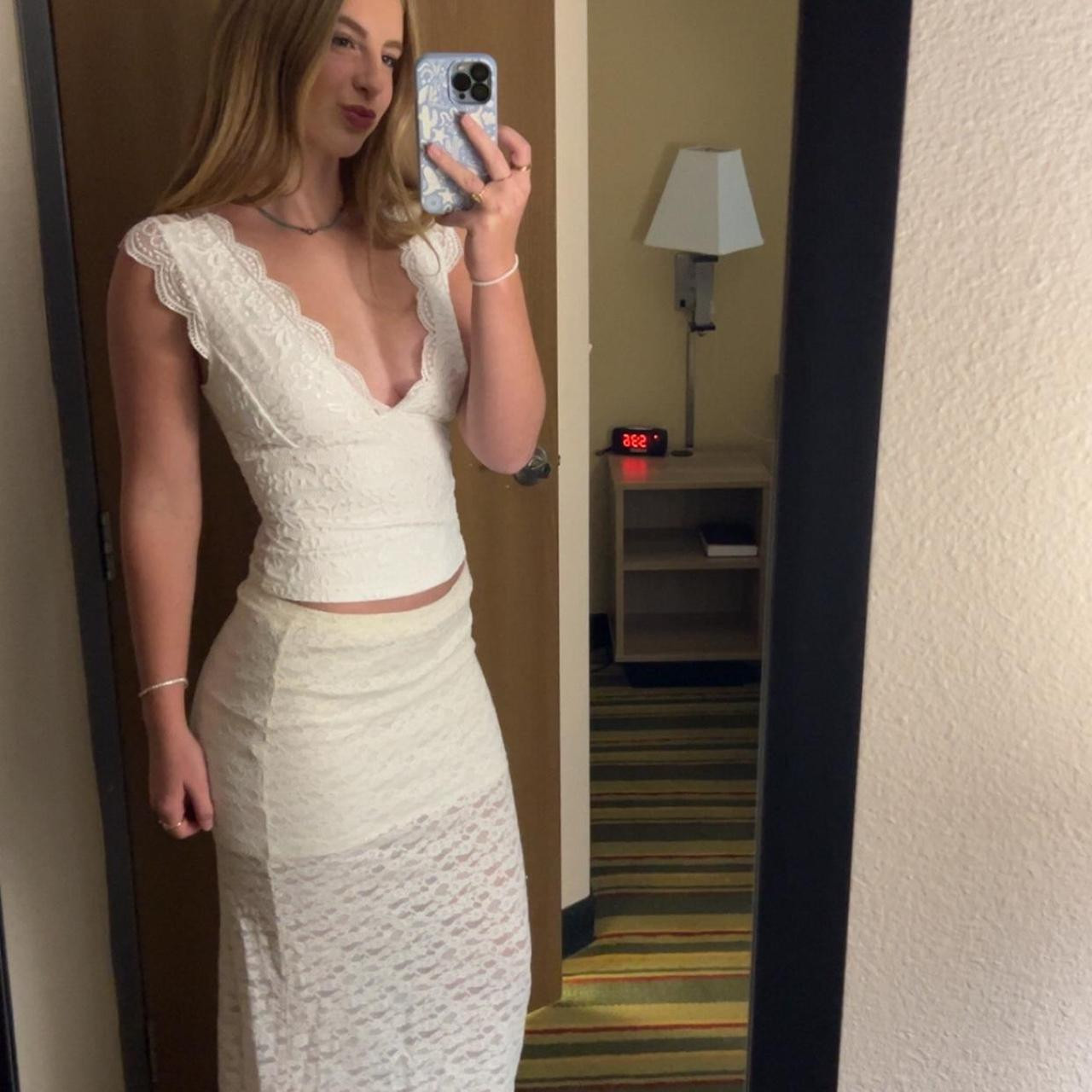 Aerie Women's Shirt dresses - White/Cream - XS | Depop US