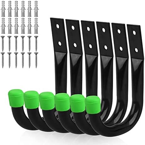 SWANLAKE Heavy Duty Garage Storage Utility Hooks, Utility Hooks for Garage Wall,Color Black (6PCS... | Amazon (US)