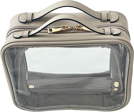 Clear Makeup Bag Toiletry Bag for Women Cosmetic Case Large Capacity Travel Make Up Bag Organizer... | Amazon (US)