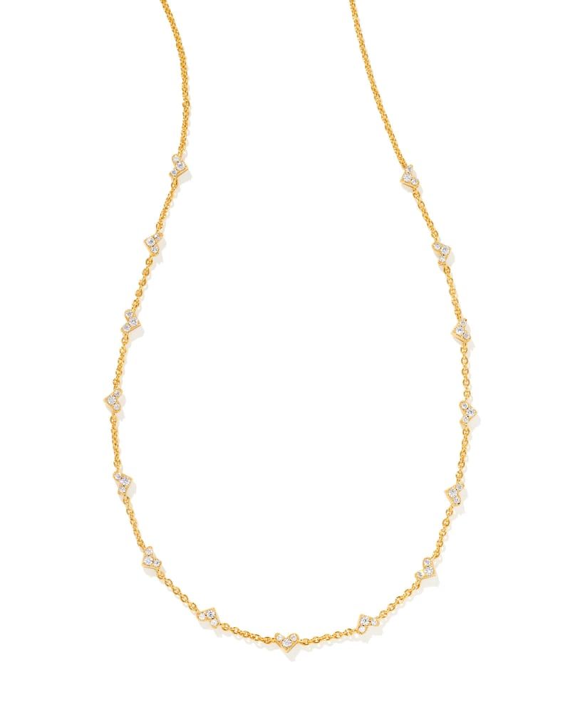 Haven Gold Crystal Heart Strand Necklace in Pink Crystal | Kendra Scott | Kendra Scott