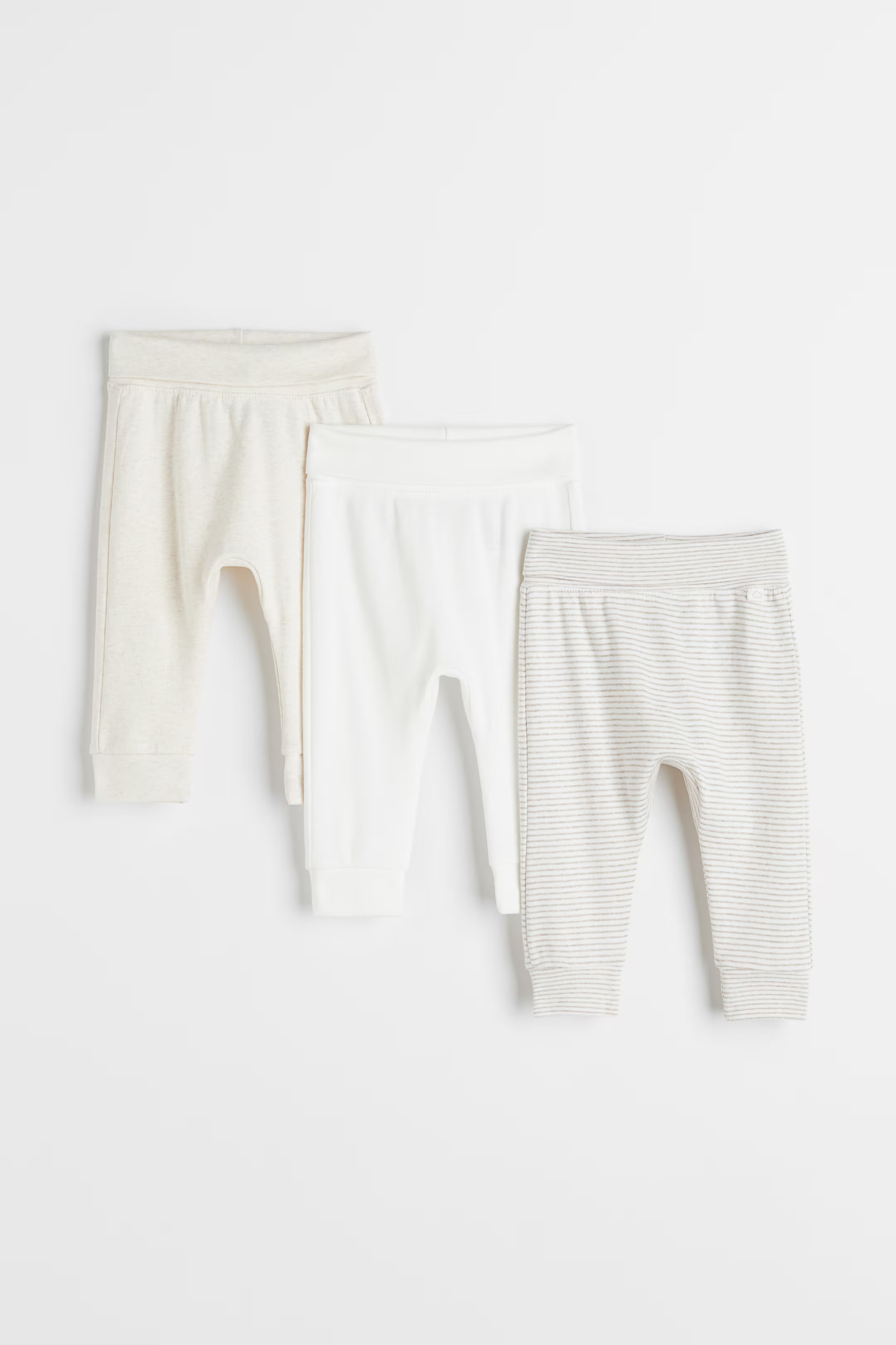 3-pack foldover-waist trousers | H&M (US + CA)