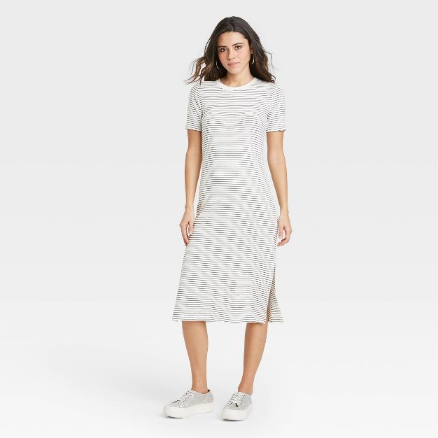 Women's Short Sleeve Rib Knit T-Shirt Dress - A New Day™ | Target