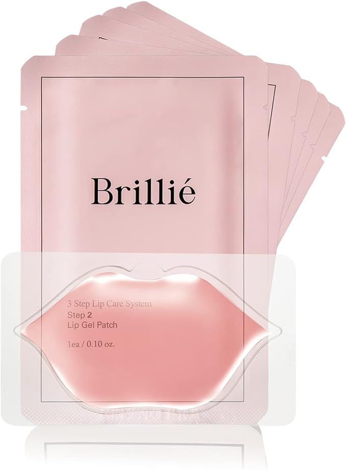 Brillie Lip Care Lip Gel Patch Lip Mask with Peach, Blueberry, Honey, Ceramide, Grape Seed Oil fo... | Amazon (US)