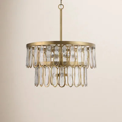 Stasia 9 - Light Antique Brass Unique/Statement Pendant | Wayfair North America