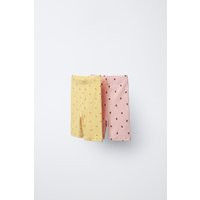 Zara - Two-Pack Rib Cycling Leggings With Lemons And Strawberries - Multicolored - 1½ Years (33,9 Inches) - Kids | Zara US