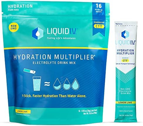 Liquid I.V. Hydration Lemon Lime Electrolyte Powder Drink Mix, 28 Count | Amazon (US)