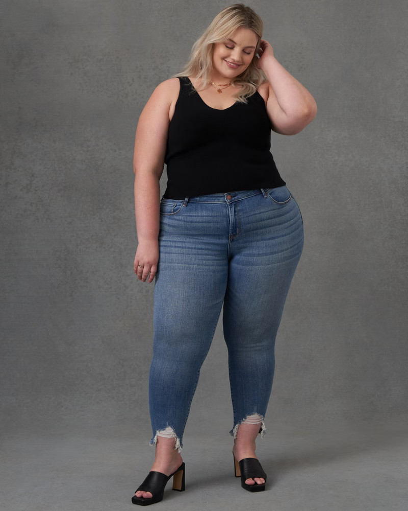 Mid Rise Super Skinny Ankle Jeans | Abercrombie & Fitch (US)