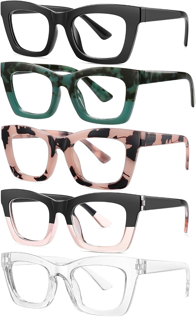 Reading Glasses for Women Blue Light Blocking Glasses Filter UV Square Readers Glasses for Men an... | Amazon (US)