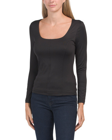 Long Sleeve Jersey Corset Top | TJ Maxx