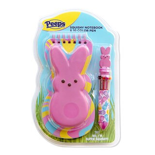 Peeps Squishy Bunny Notebook & 10-Color Pen Set, Pink | CVS Health