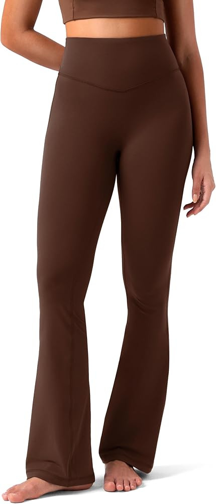 Colorfulkoala No Front Seam Flare Leggings Dreamlux High-Waisted Workout Yoga Pants for Women 27.... | Amazon (US)