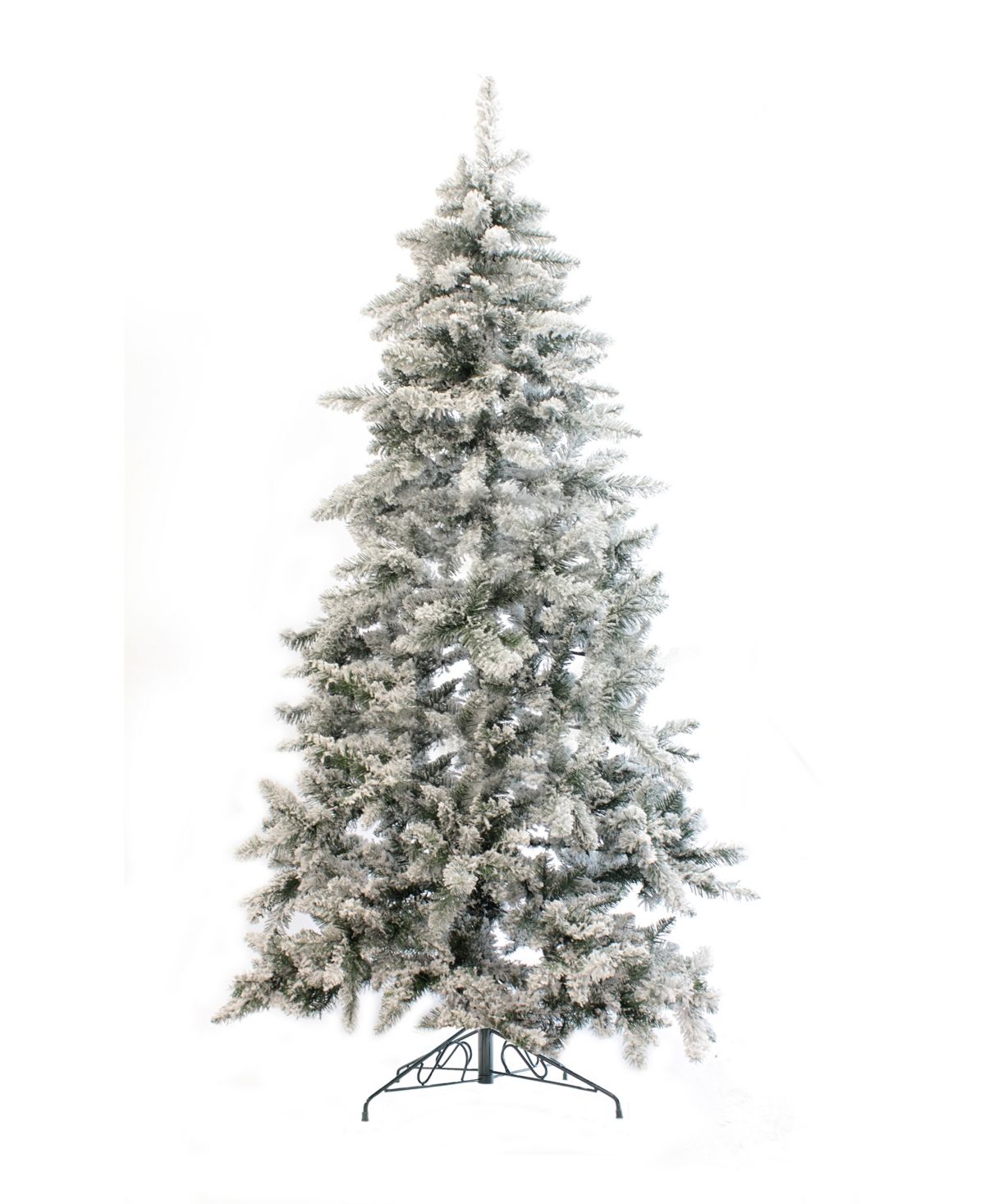 Perfect Holiday 7.5' Alpine Spruce Snow Flocked Christmas Tree | Macys (US)