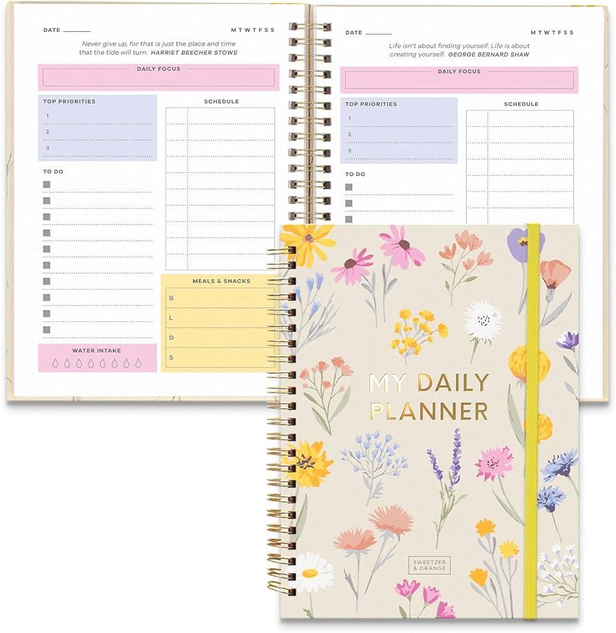 Sweetzer & Orange Undated Planner with Meal, Habit and Routine Tracker, Daily To Do List-Weekly a... | Amazon (US)