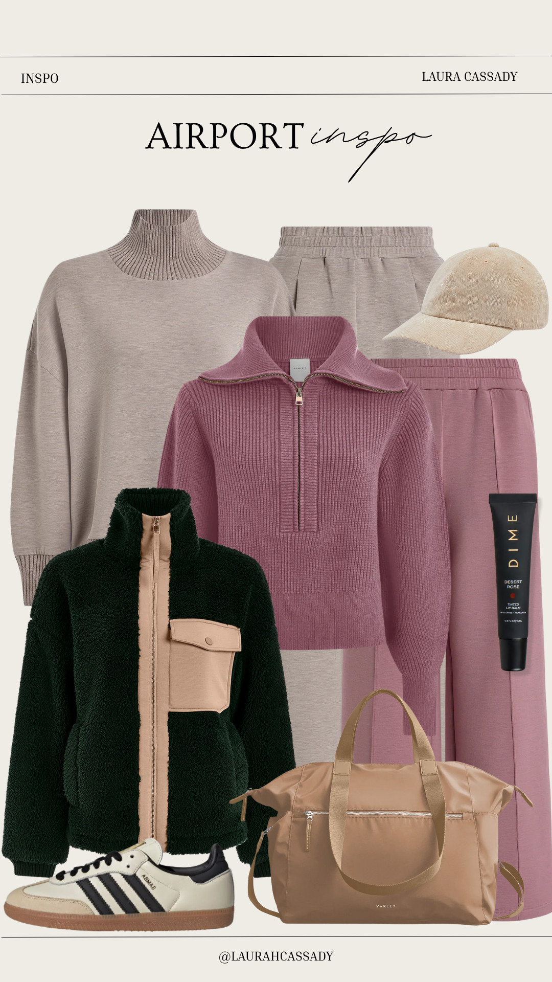 Airport outfit inspo ✈️🤍 Cozy layers, neutral tones, and comfy essentials that make travel days feel put together but still comfortable. Perfect for long flights, layovers, and easy outfit repeats. 

 #AirportStyle #TravelOutfit #ComfyChic #NeutralStyle #TravelEssentials #AthleisureWear #CozyOutfit #LTKTravel #LTKStyle #OOTDInspo #LTKootd #LTKSeasonal #LTKU