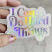I Can Do Hard Things Holographic Sticker | Positive Quote Sticker | Inspirational | Motivational ... | Etsy (US)