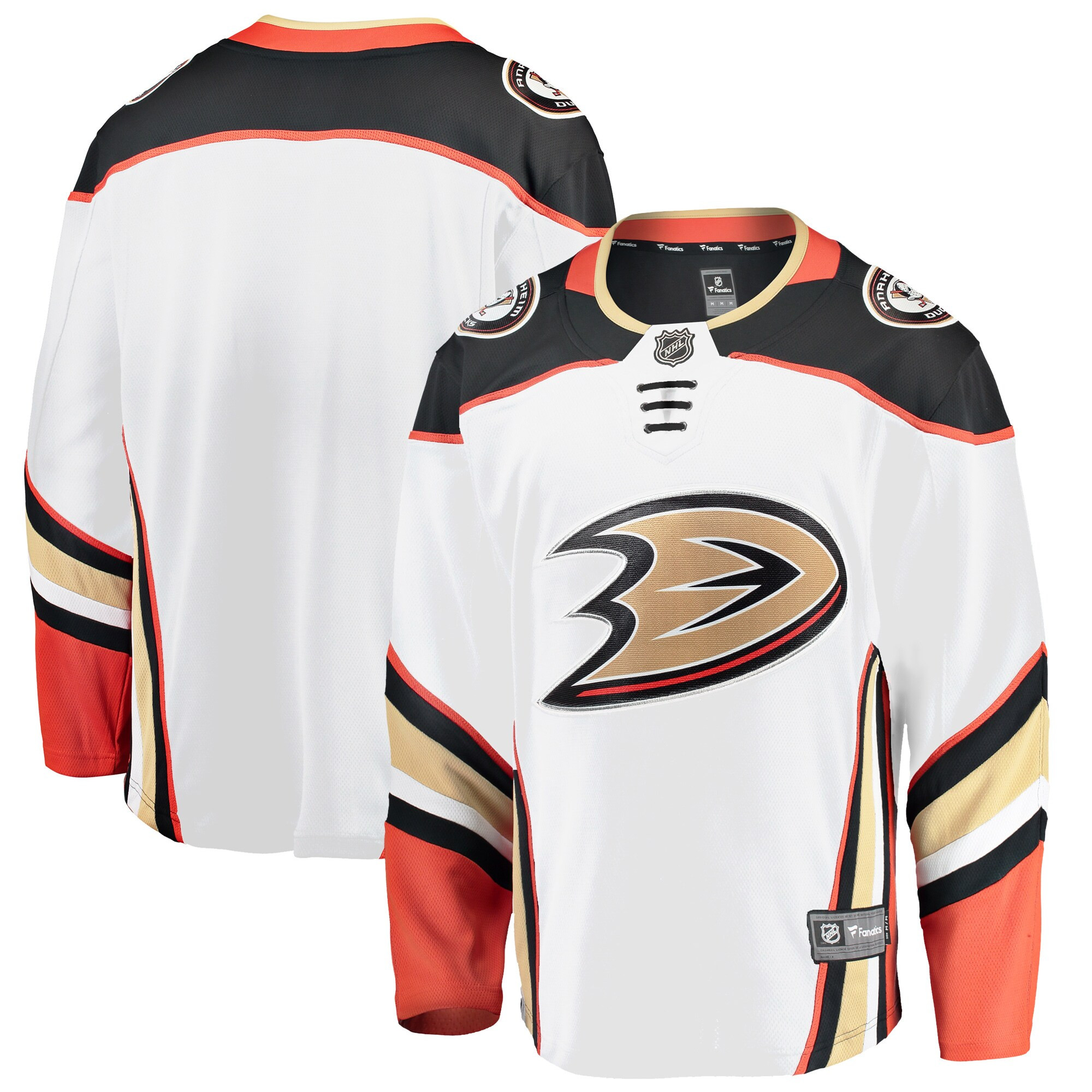 Men's Anaheim Ducks Fanatics Branded White Breakaway Away Jersey | NHL Shop