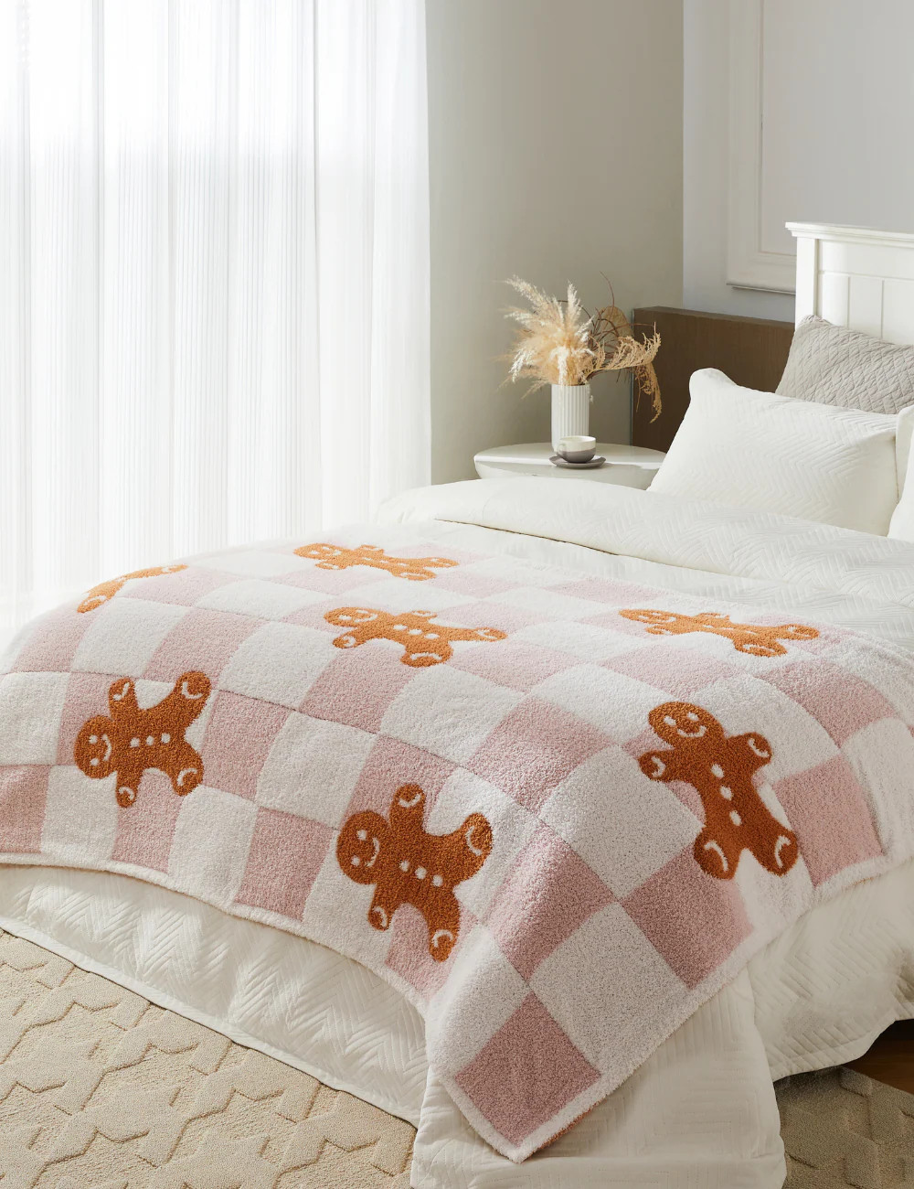 TSC x Madi Nelson: Gingerbread Checkered Buttery Blanket- Pre-Order 11-30 or sooner | The Styled Collection