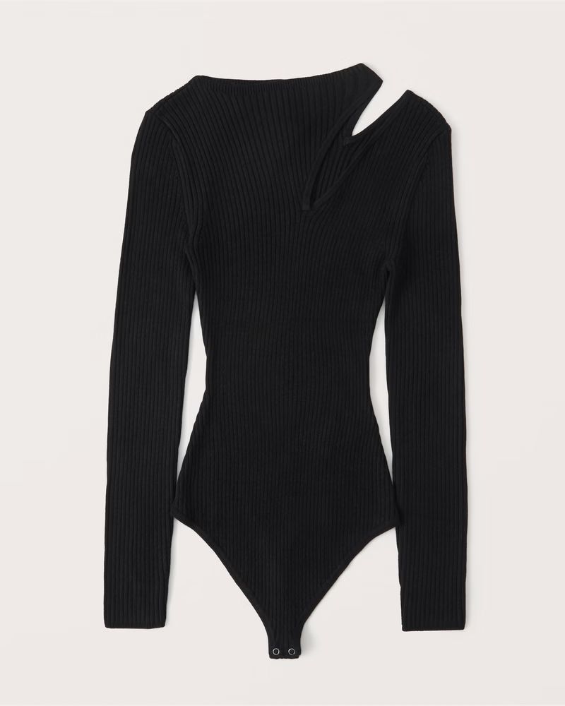 Asymmetrical Sweater Bodysuit | Abercrombie & Fitch (US)