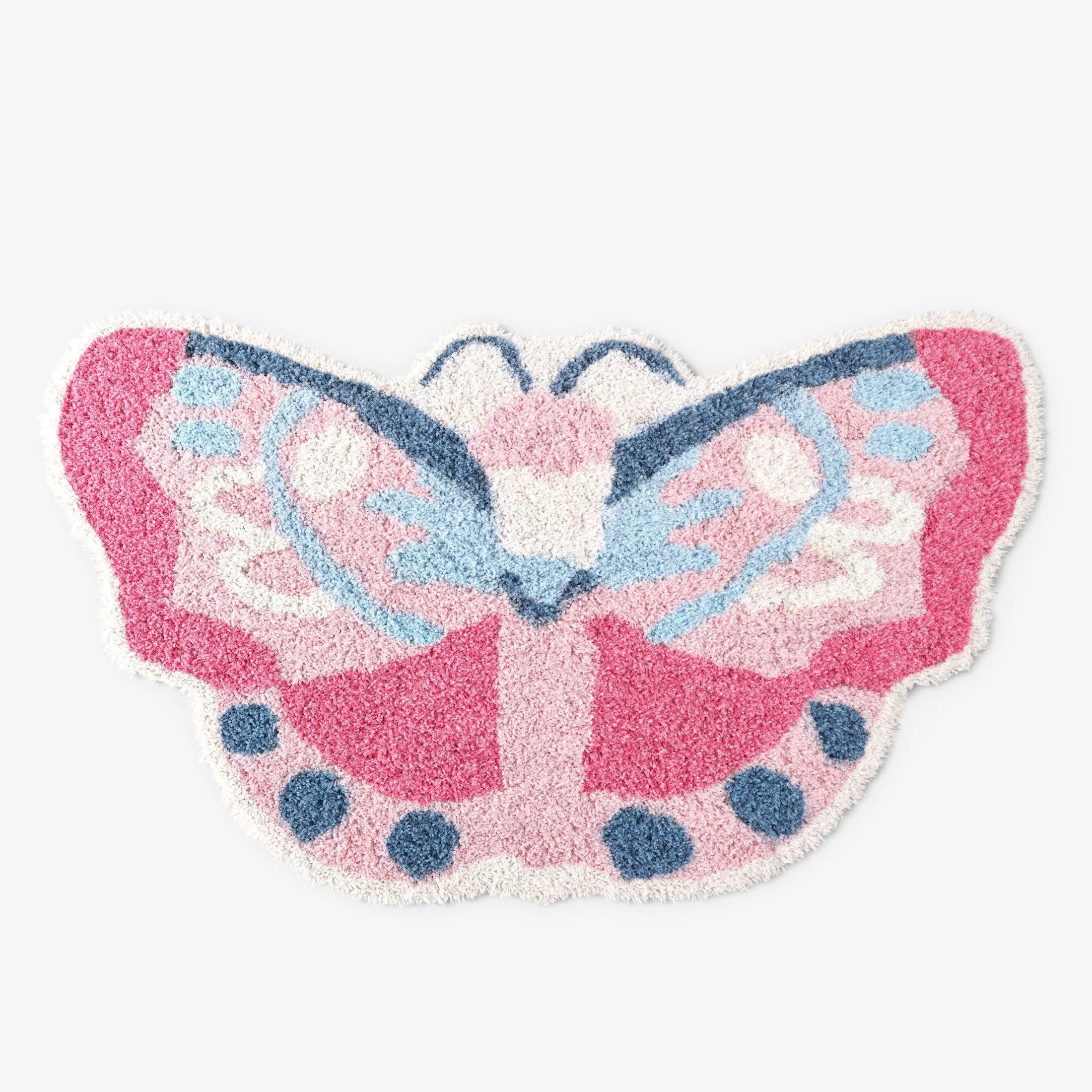 Mainstays Kids Butterfly Bath Rug, 34" x 20" - Walmart.com | Walmart (US)